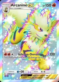 Arcanine ex card in English