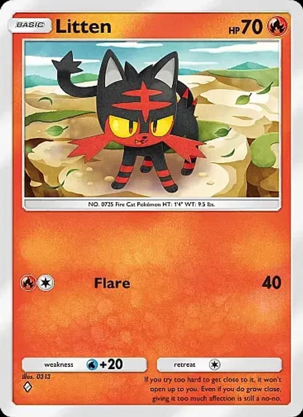 Litten card in English