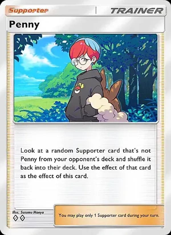 Penny card in English
