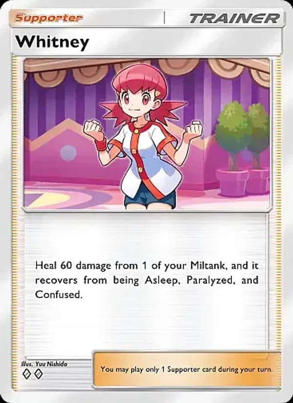 Whitney card in English
