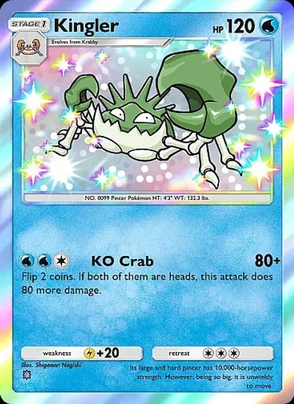 Kingler card in English