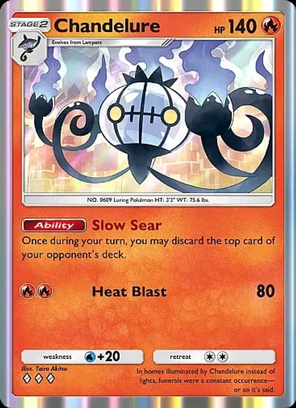 Chandelure card in English