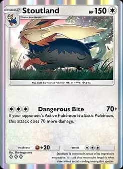 Stoutland card in English