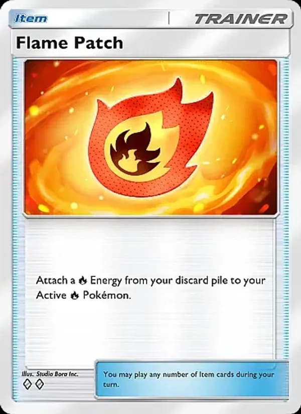 Flame Patch card in English