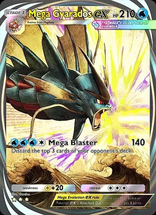 Mega Gyarados ex card in English
