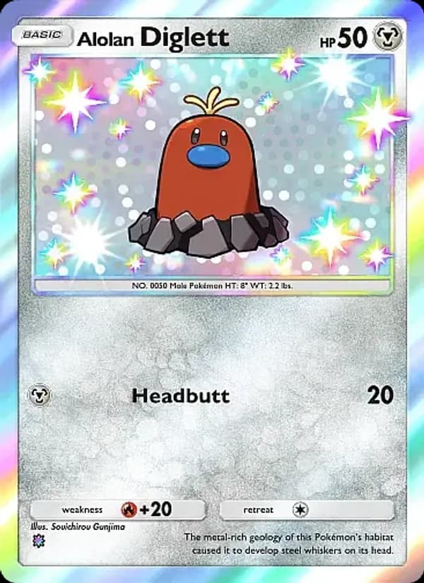 Alolan Diglett card in English