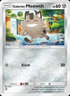 Galarian Meowth card in English