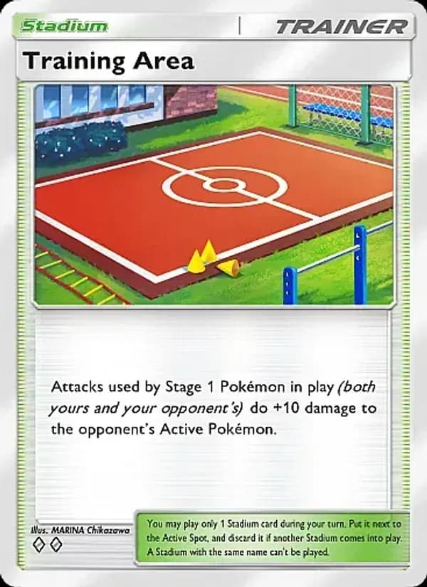 Training Area card in English