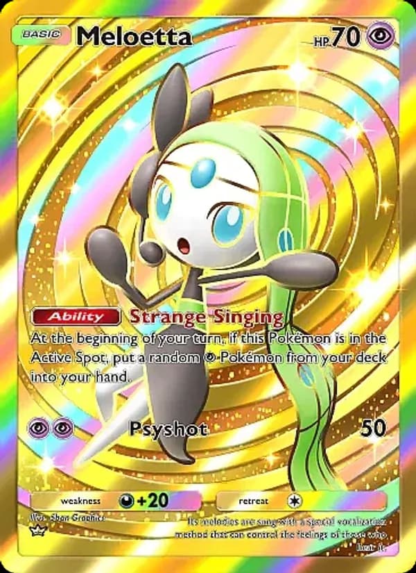 Meloetta card in English