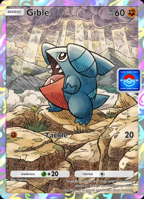 Gible card in English
