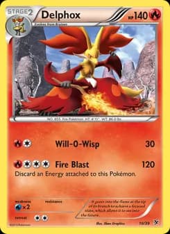Delphox card in English