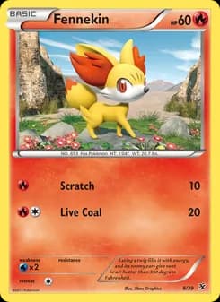 Fennekin card in English