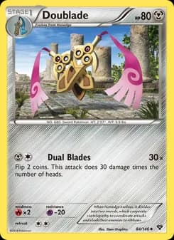 Doublade card in English