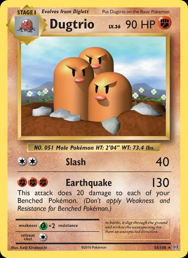 Dugtrio card in English