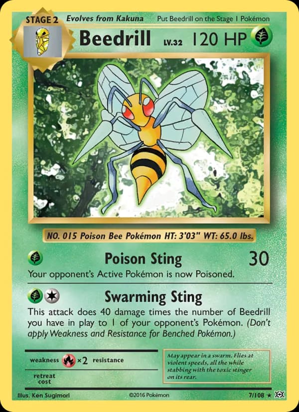 Beedrill card in English