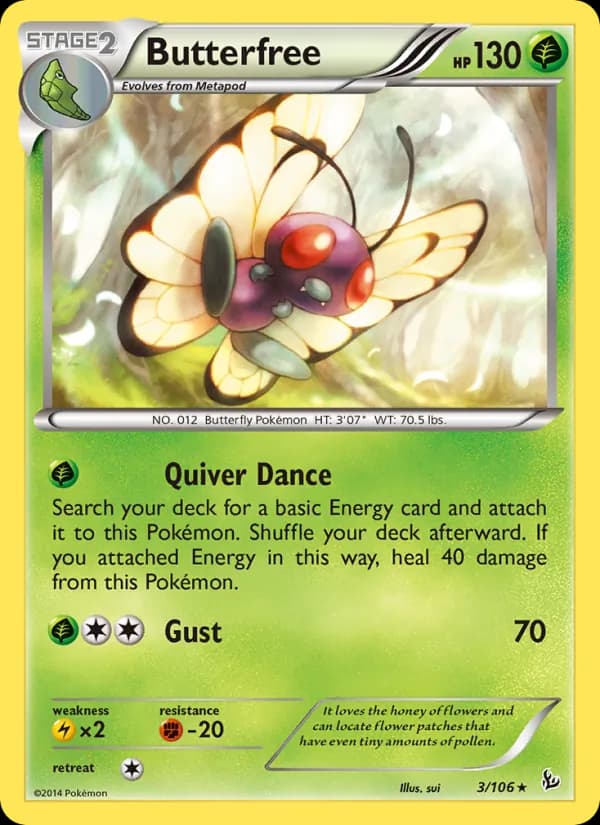 Butterfree card in English