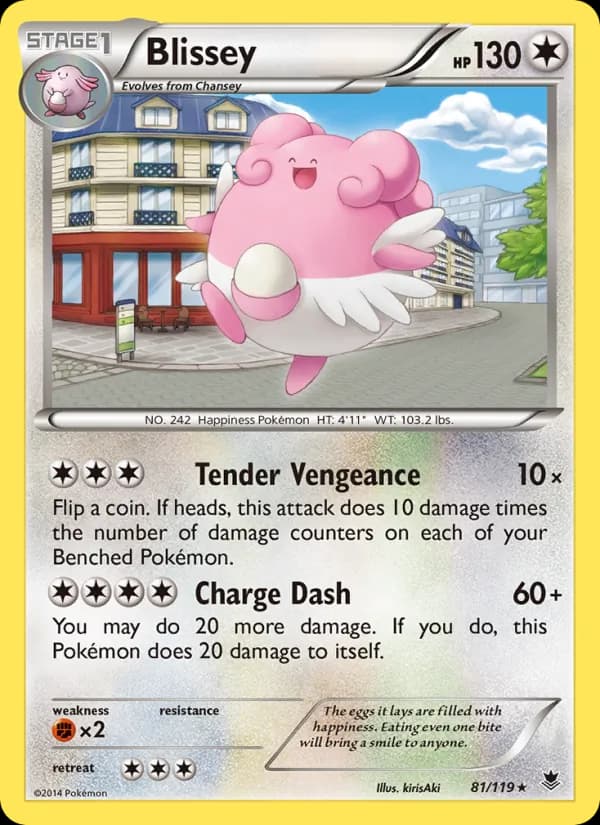 Blissey card in English