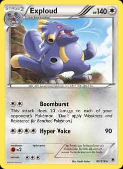 Exploud card in English