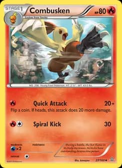 Combusken card in English