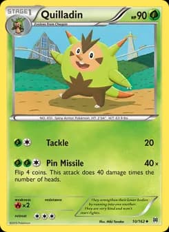 Quilladin card in English
