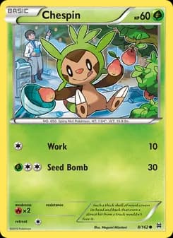 Chespin card in English