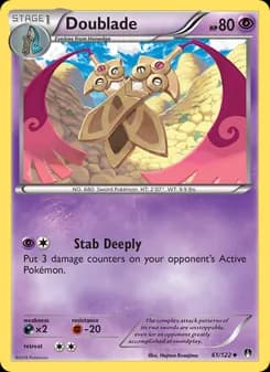 Doublade card in English
