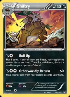 Shiftry card in English