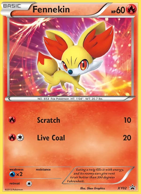 Fennekin card in English