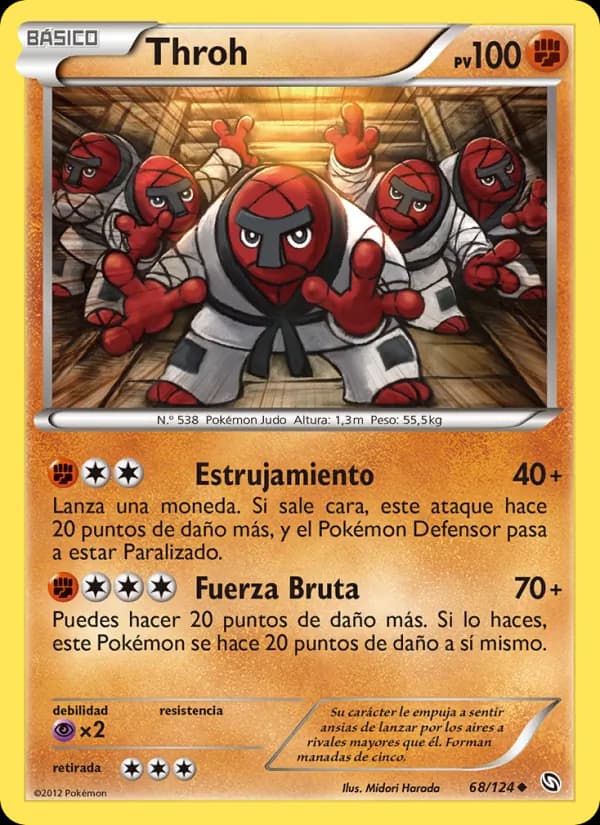 Throh card in Spanish