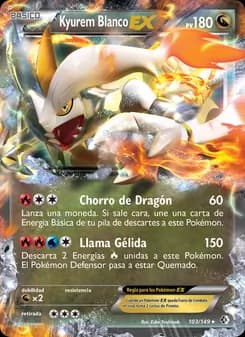 Kyurem Blanco-EX card in Spanish