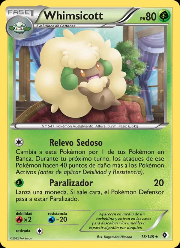 Whimsicott card in Spanish