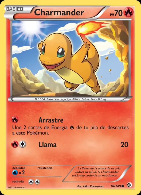 Charmander card in Spanish