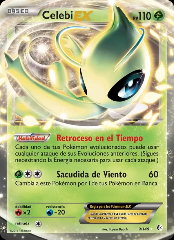 Celebi-EX card in Spanish