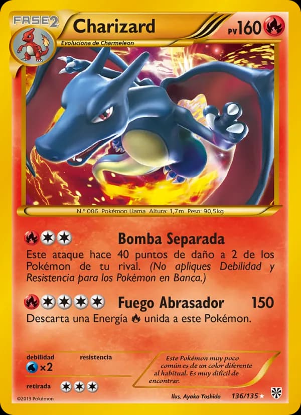Charizard card in Spanish
