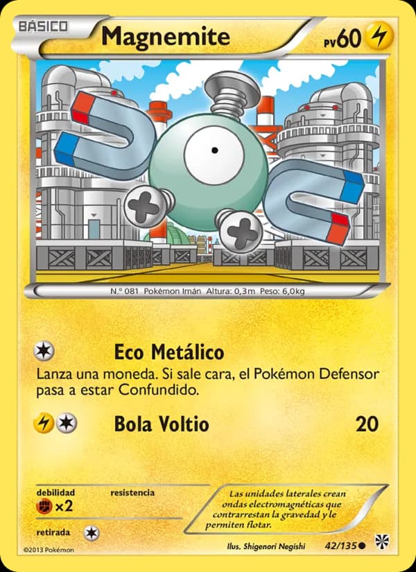 Magnemite card in Spanish