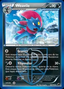 Weavile card in Spanish