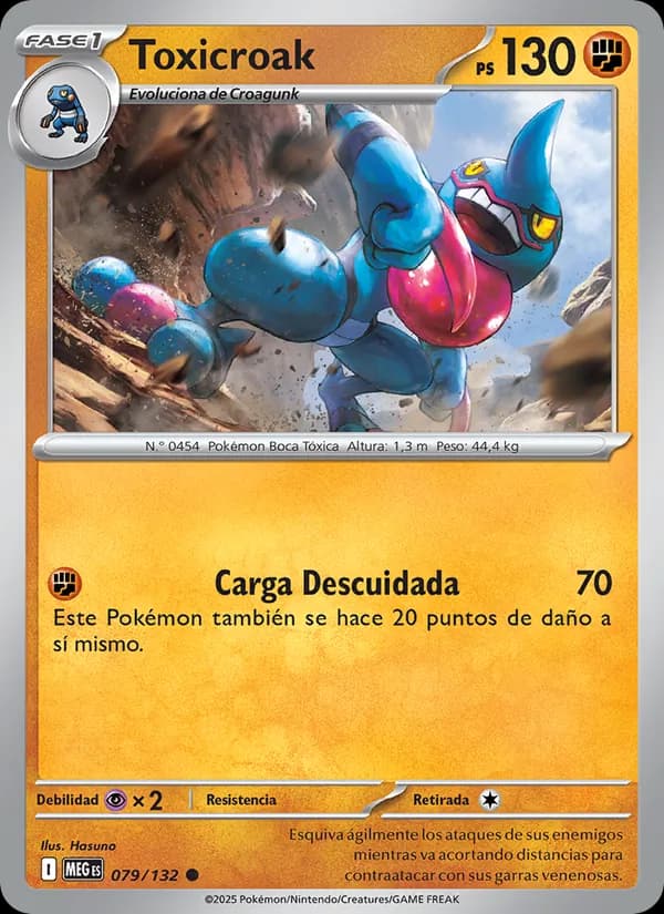 Toxicroak card in Spanish