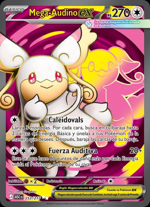 Mega-Audino ex card in Spanish