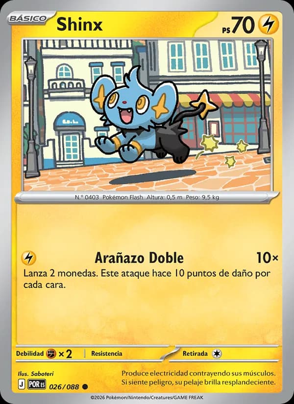 Shinx card in Spanish