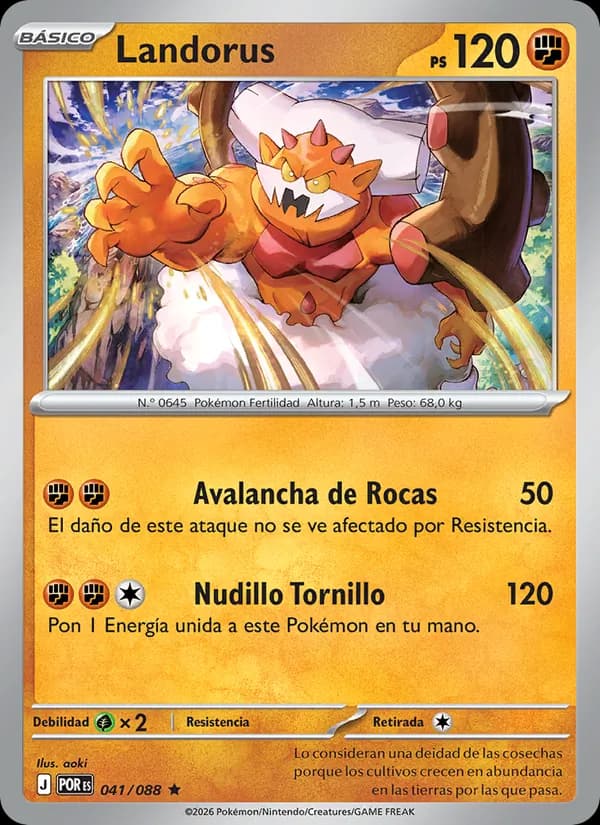 Landorus card in Spanish