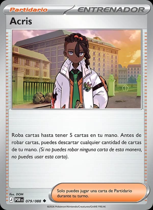 Acris card in Spanish
