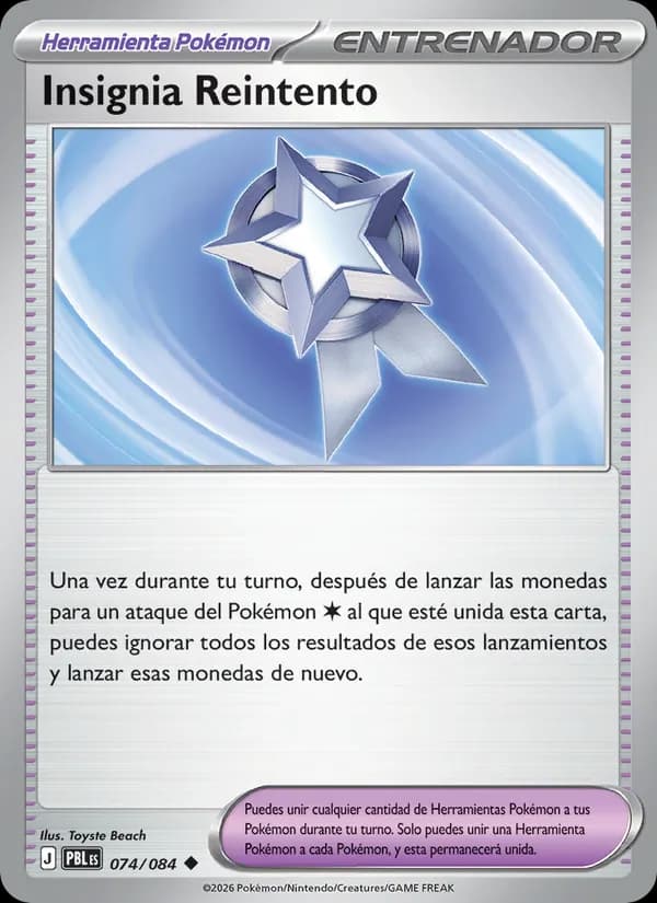 Insignia Reintento card in Spanish