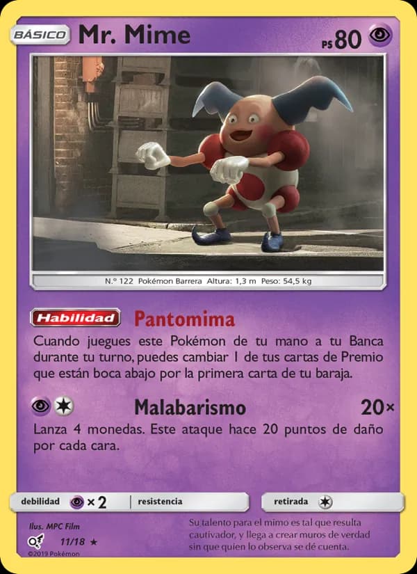 Mr. Mime card in Spanish
