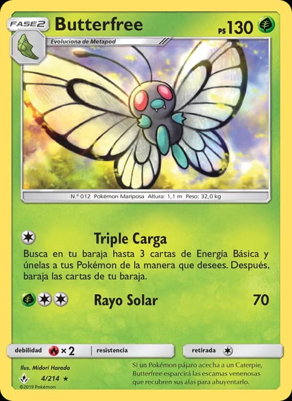 Butterfree card in Spanish