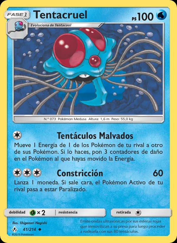 Tentacruel card in Spanish