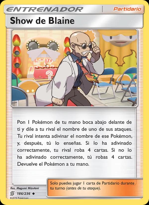 Show de Blaine card in Spanish