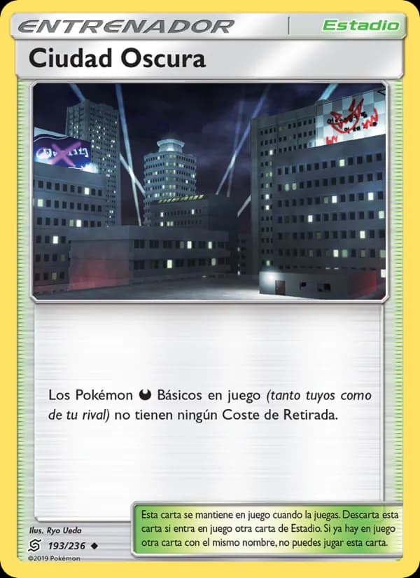 Ciudad Oscura card in Spanish