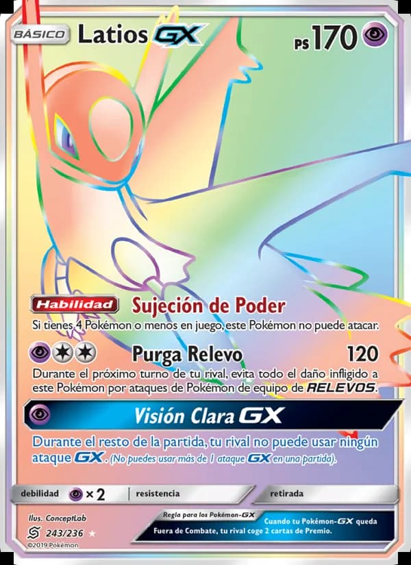 Latios GX card in Spanish