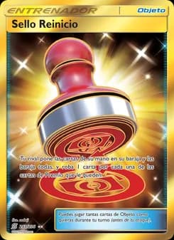 Sello Reinicio card in Spanish