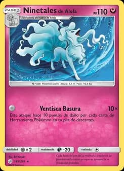 Ninetales de Alola card in Spanish